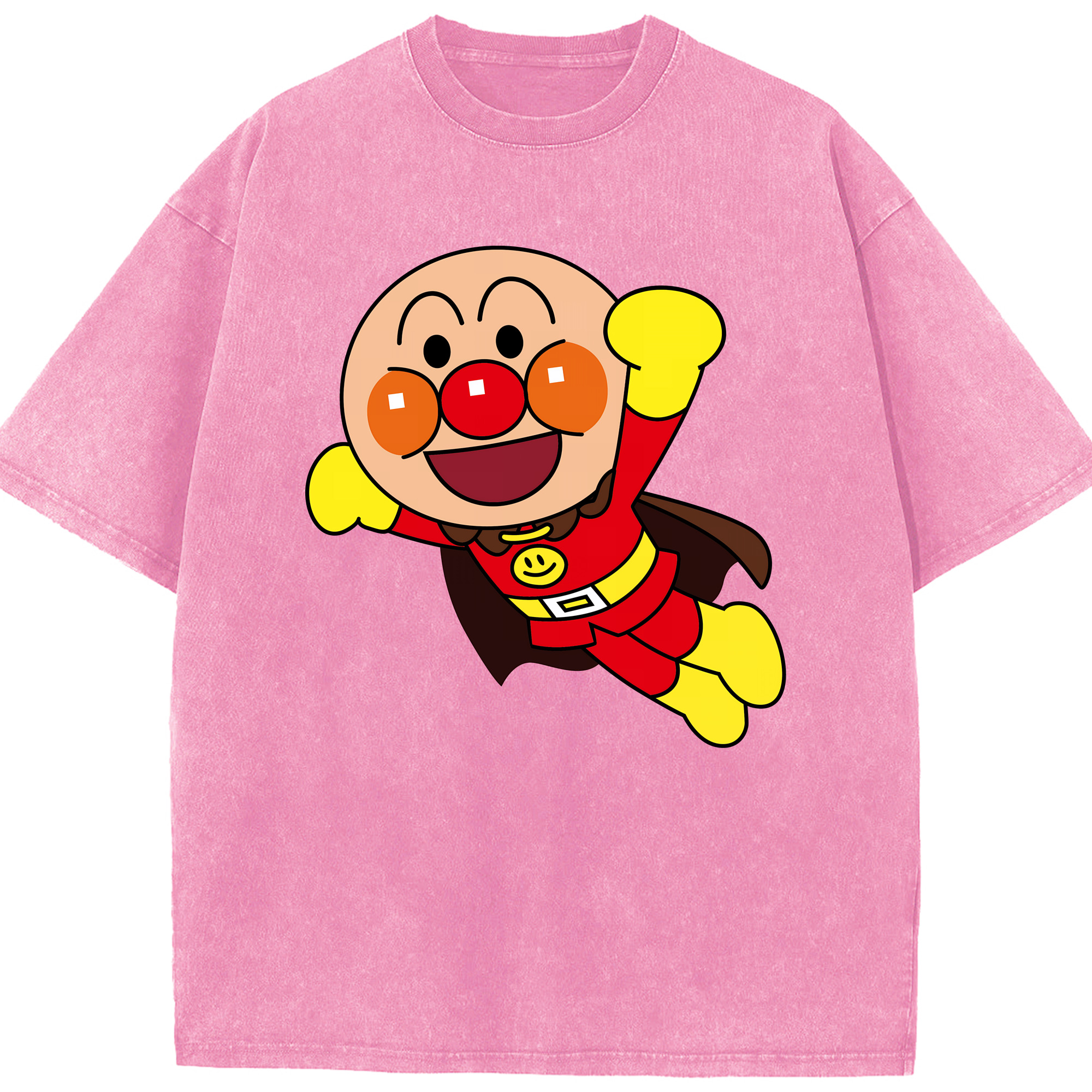 （画像用） アンパンマン Anpanman 綿100% ヴィンテージ風 半袖Tシャツ（フロントプリント）